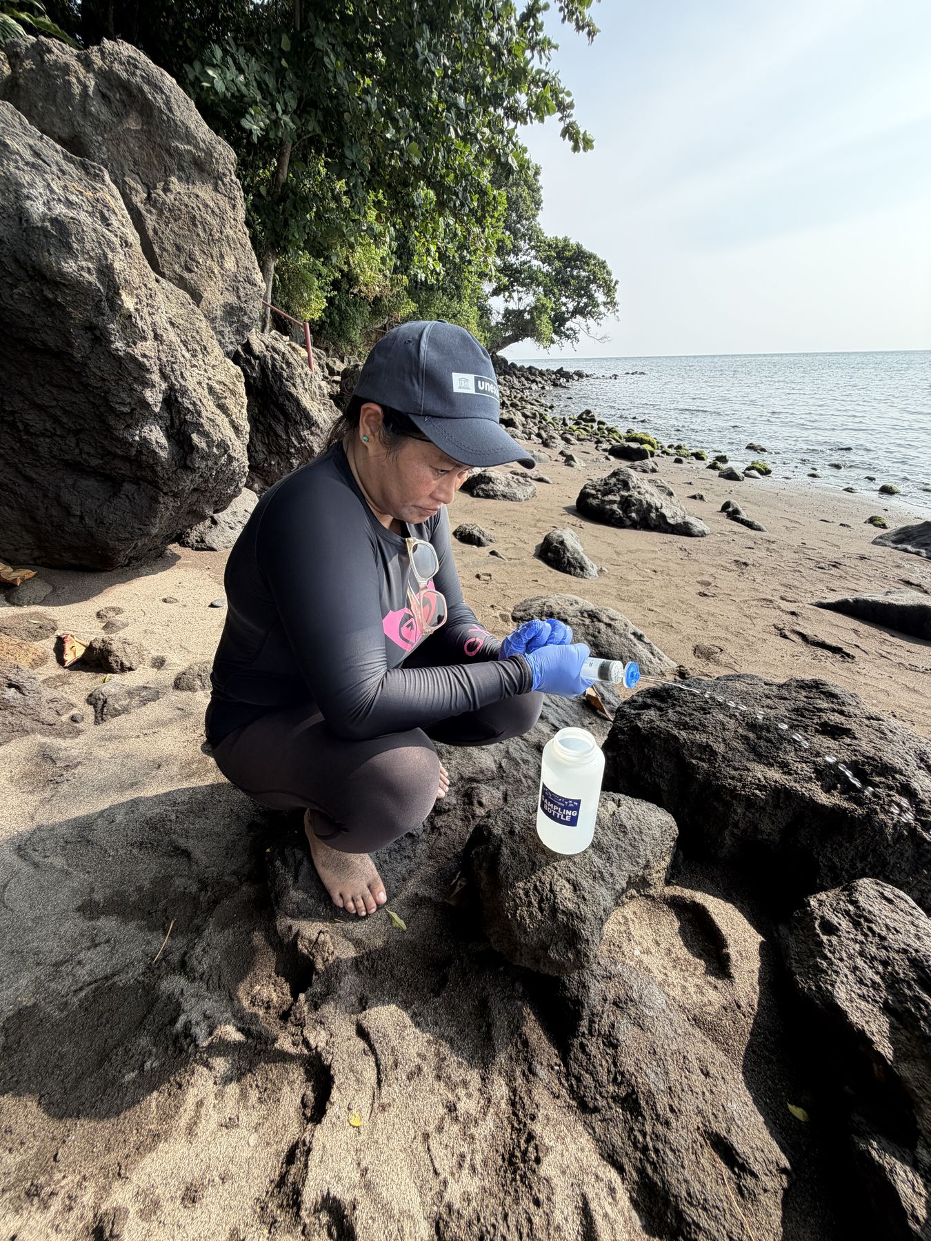 On-site filtering using the syringe at the Sunken Cemetery. Camiguin Island, Philippines, September 2026.