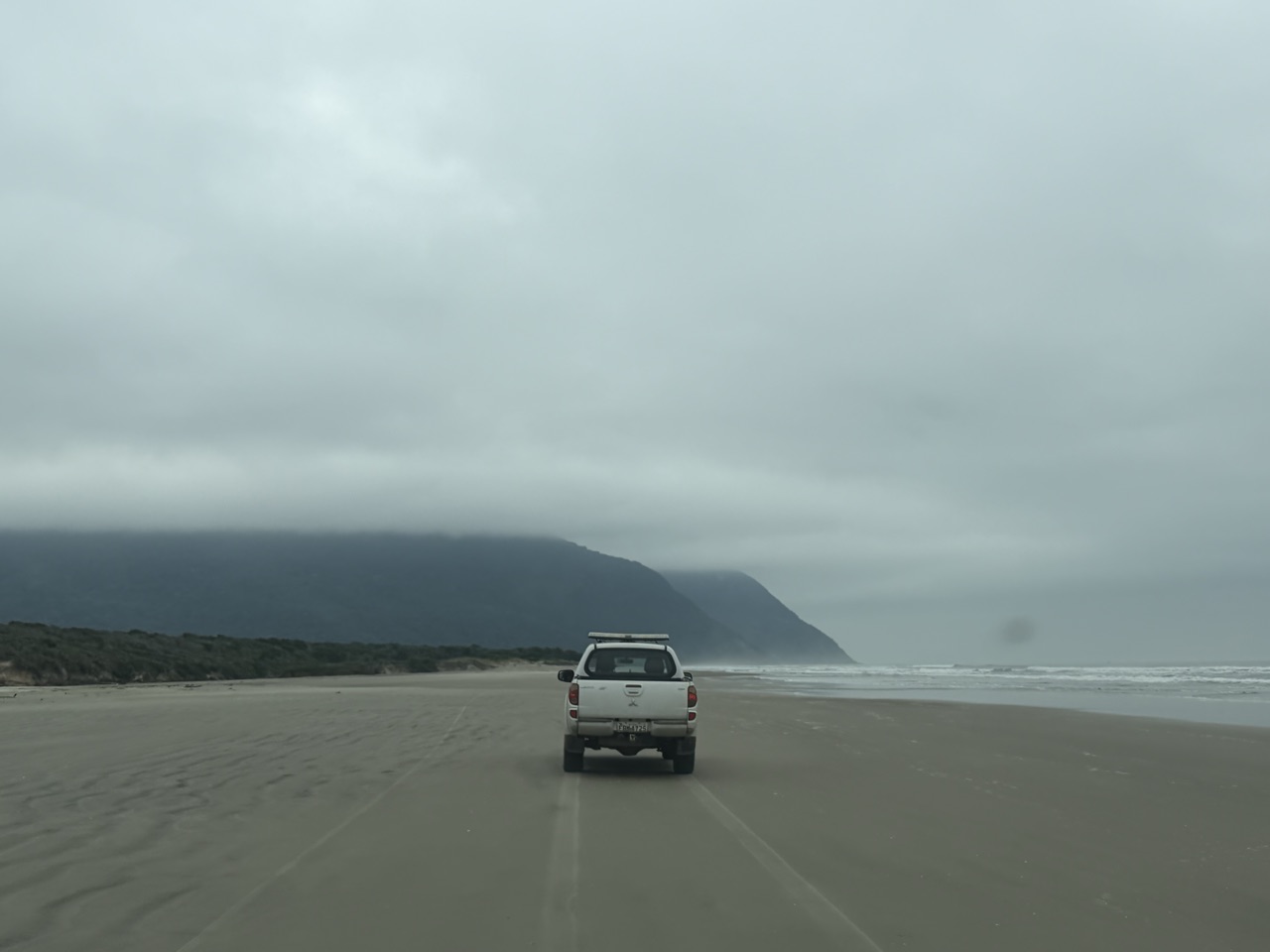 Driving to the sampling site at Cananéia–Iguape–Peruíbe, Brazil, August 2026.